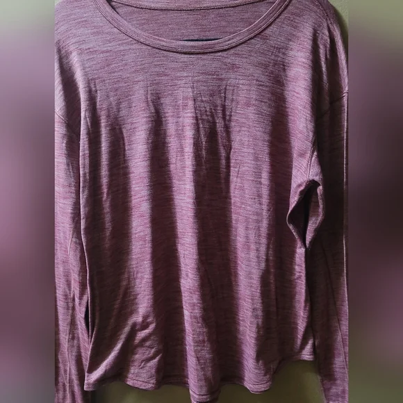 GUC Lululemon Athletica Lost in Pace Long Sleeve Heathered Deep Rouge Size 12 - Picture 8 of 14